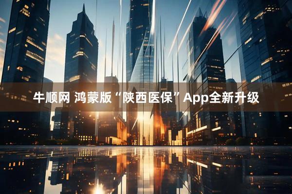 牛顺网 鸿蒙版“陕西医保”App全新升级